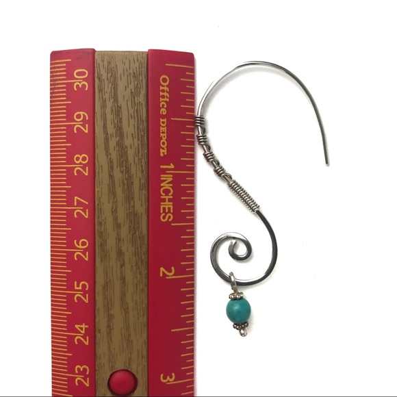 HOB Mexico 925 Sterling Silver Turquoise Earrings - Picture 6 of 6